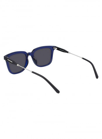 Men's Full Rimmed Modified Rectangular Frame Sunglasses - Lens Size: 52 mm