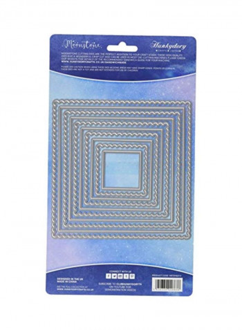 10-Piece Square Moonstone Cutting Die Silver