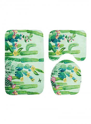 3-Piece Anti-Slip Bathroom  Mats Multicolour One Size