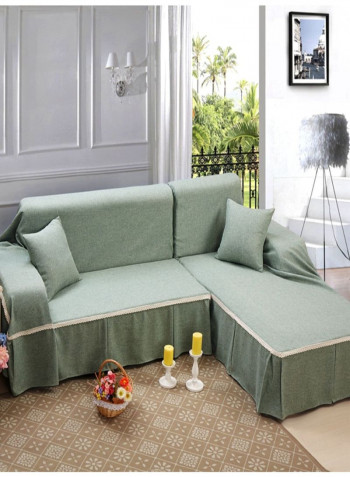 Solid Pattern Sofa Slipcovers Green