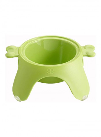 Yoga Raised Pet Bowl Green 9.5x9.5x5inch