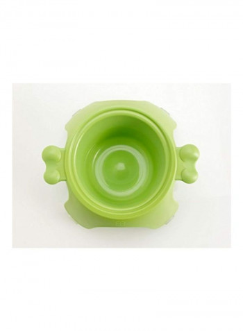 Yoga Raised Pet Bowl Green 9.5x9.5x5inch