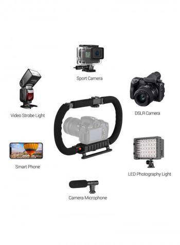 3-Axis Handheld Stabilizers With Telescopic Pole Black