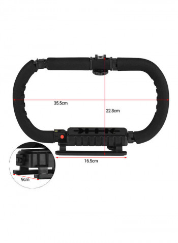 3-Axis Handheld Stabilizers With Telescopic Pole Black