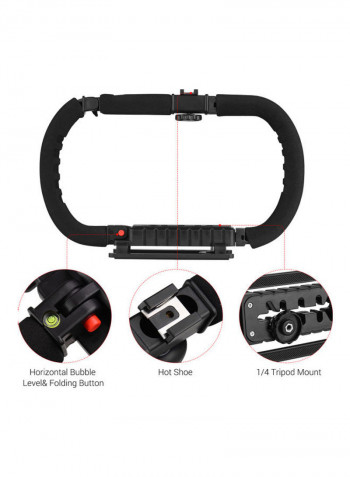 3-Axis Handheld Stabilizers With Telescopic Pole Black