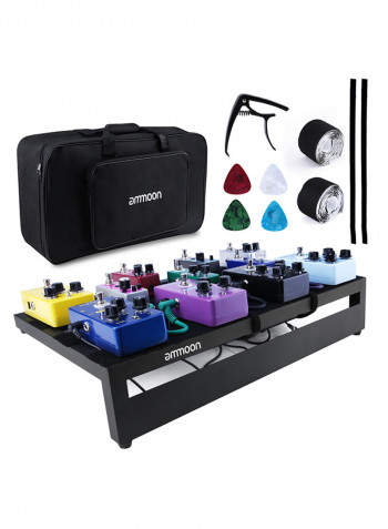 Guitar Effect Pedal Board With Picks And Fixing Tapes