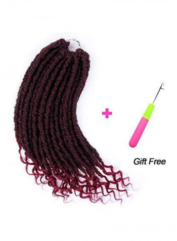 6-Piece Curly hair Extensions Set Black 16inch