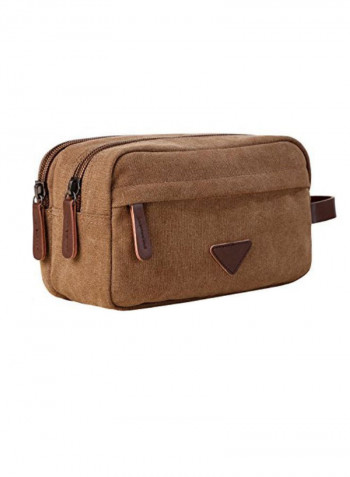 Travel Toiletry Makeup Bag Brown