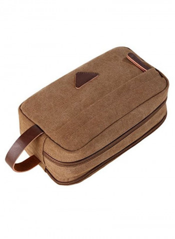 Travel Toiletry Makeup Bag Brown