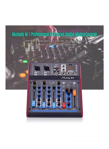Professional 4 Channel Digital Mixer Mixing Console