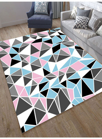 Geometric Print Anti-Skidding Floor Mat Multicolour 80(W)x160(L)centimeter