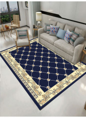 3D Printed Anti-Skidding Fashion Mat Blue 80(W)x160(L)centimeter