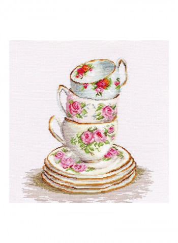 Sewing Cross-Stitch Kit Three Teacups