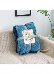 Soft Simple Thicken Comfortable Bedding Cotton Blue 200x230centimeter