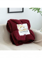 Solid Color Soft Blanket Cotton Red 200x230centimeter