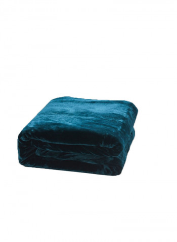 Solid Color Soft Throw Blanket Cotton Green 200x230centimeter