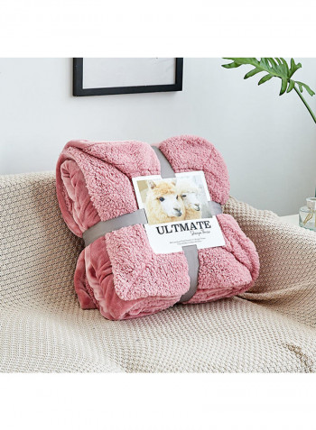 Solid Color Soft Blanket Cotton Pink 200x230centimeter