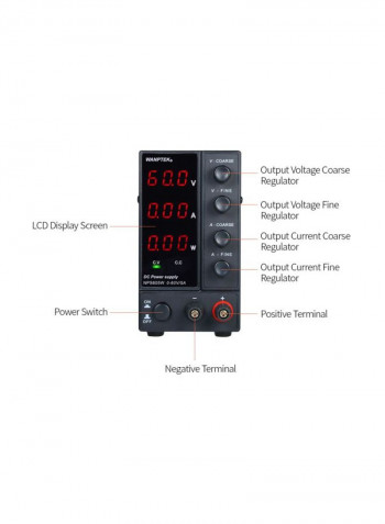 Switching DC Power Supply Black 123x207x70millimeter