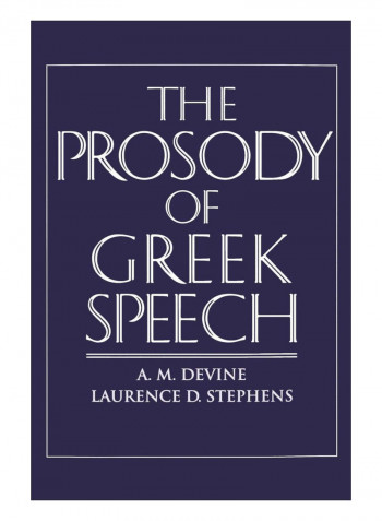 The Prosody Of Greek Speech Paperback
