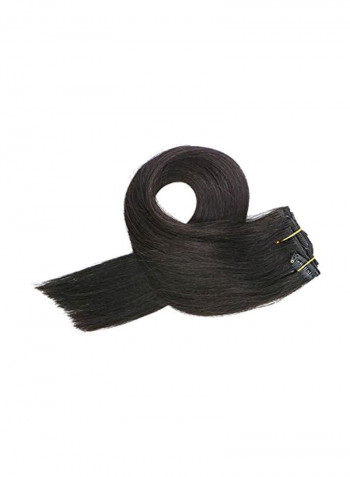 7-Piece Human Hair Extension Black 20inch