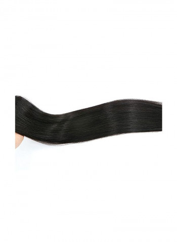 7-Piece Human Hair Extension Black 20inch
