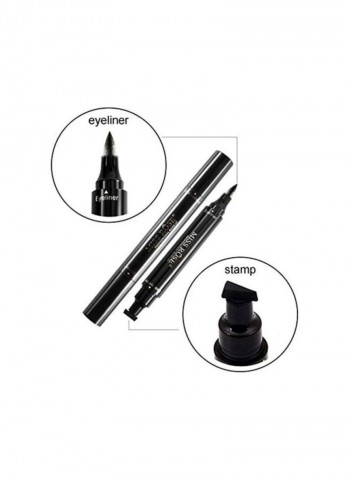 2-Piece Liquid Eyeliner Pen Set Matte Black