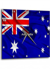 Australian Flag Themed Wall Clock Blue/White/Red