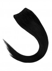 Double Weft Remy Human Hair Extension Black 16inch