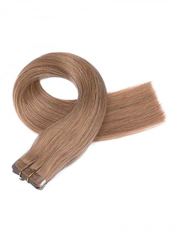Long Straight Hair Extension Golden Brown