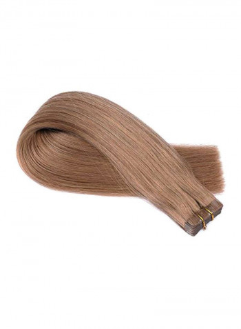 Long Straight Hair Extension Golden Brown