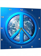 Printed Wall Clock Blue 15x15inch