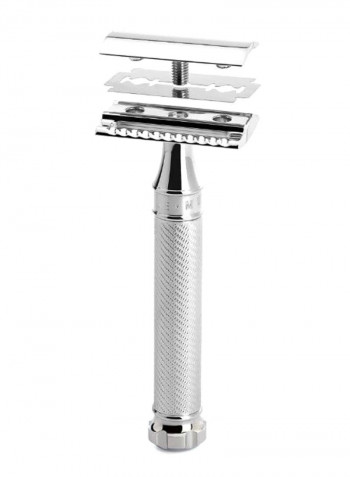 Metal Closed Comb Safety Razor Silver 41 x 107millimeter