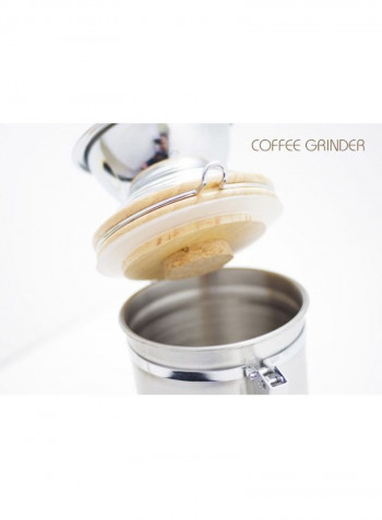 Hand Coffee Grinder Silver 8 x 3.75inch