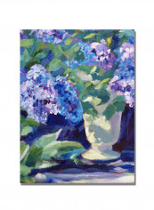 Lavender Hydrangeas Canvas Wall Art Multicolour 18 x 24inch
