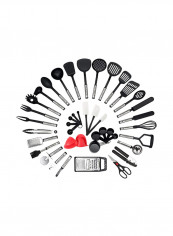 Pack Of 42 Cookware Utensil Set Silver/Black 500g