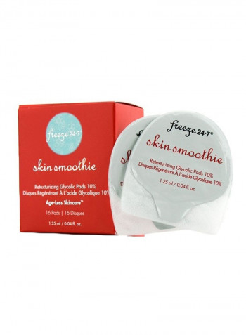 16-Piece Skin Smoothie Retexturizing Glycolic Pad 1.25ml