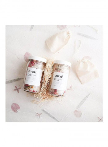 2-Piece Herbal Bath Soak And Dead Sea Salt Set Red 2.8ounce