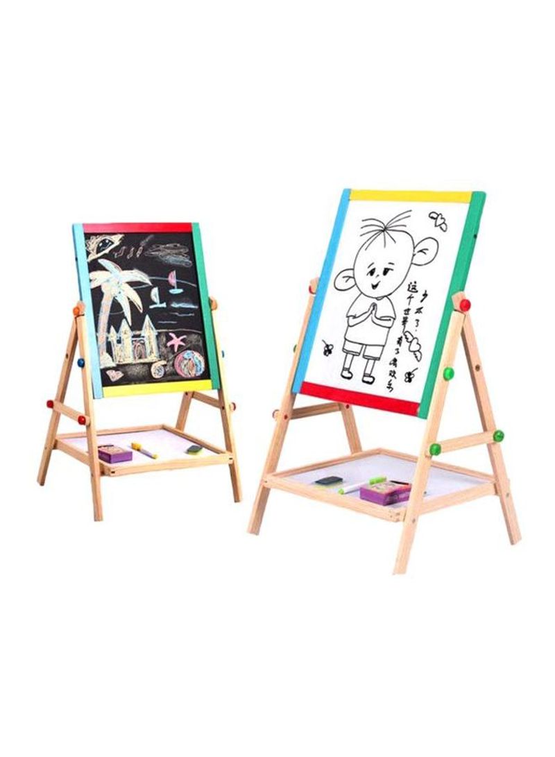 Double Sided Wooden Black And White Board KB004 Multicolour