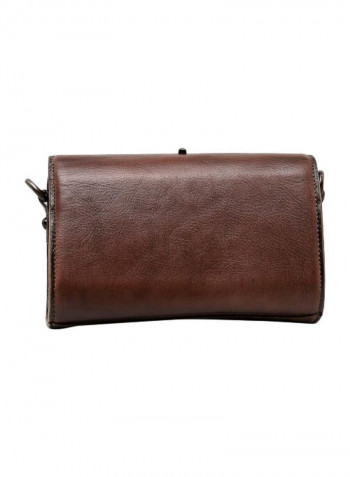 Leather Crossbody Bag Brown