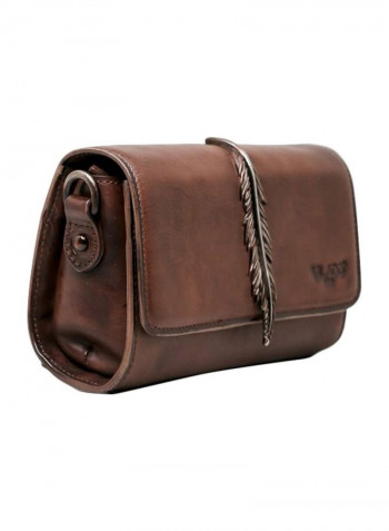 Leather Crossbody Bag Brown