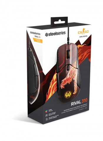 Rival 310 Cs Go Howl Edition Wired Mouse 12.78x7.01x4.19cm Black/Red/Yellow