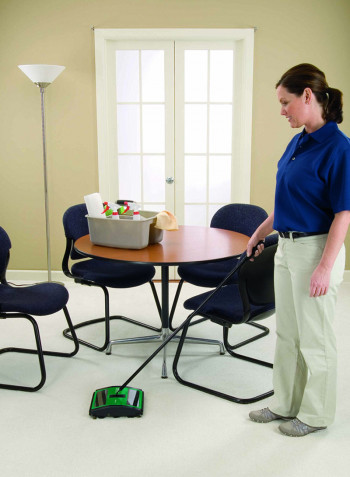 Dual Rubber Rotor Carpet Sweeper BG21 Black/Green