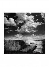 Double World Canvas Wall Art Black/White 18 x 18inch