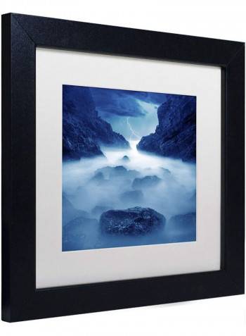 Tormenta En Ixtapa Blue Framed Wall Art Blue/White 11 x 11inch