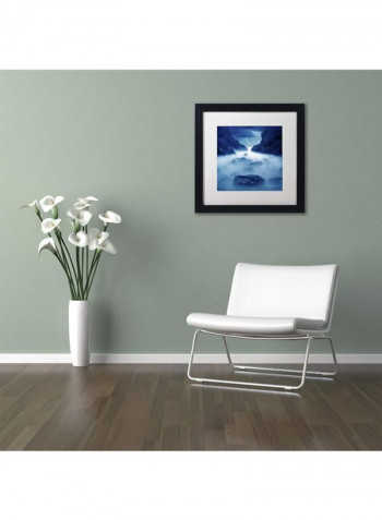 Tormenta En Ixtapa Blue Framed Wall Art Blue/White 11 x 11inch