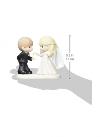 Bisque Porcelain Figurine White/Black 5.5x5.75x3.5inch