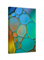 Connected II Wrapped Canvas Artwork Blue/Green/Yellow 12x18inch
