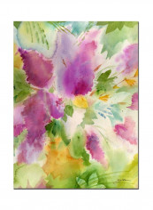 Lilacs Blossoming Canvas Wall Art Multicolour 18 x 24inch