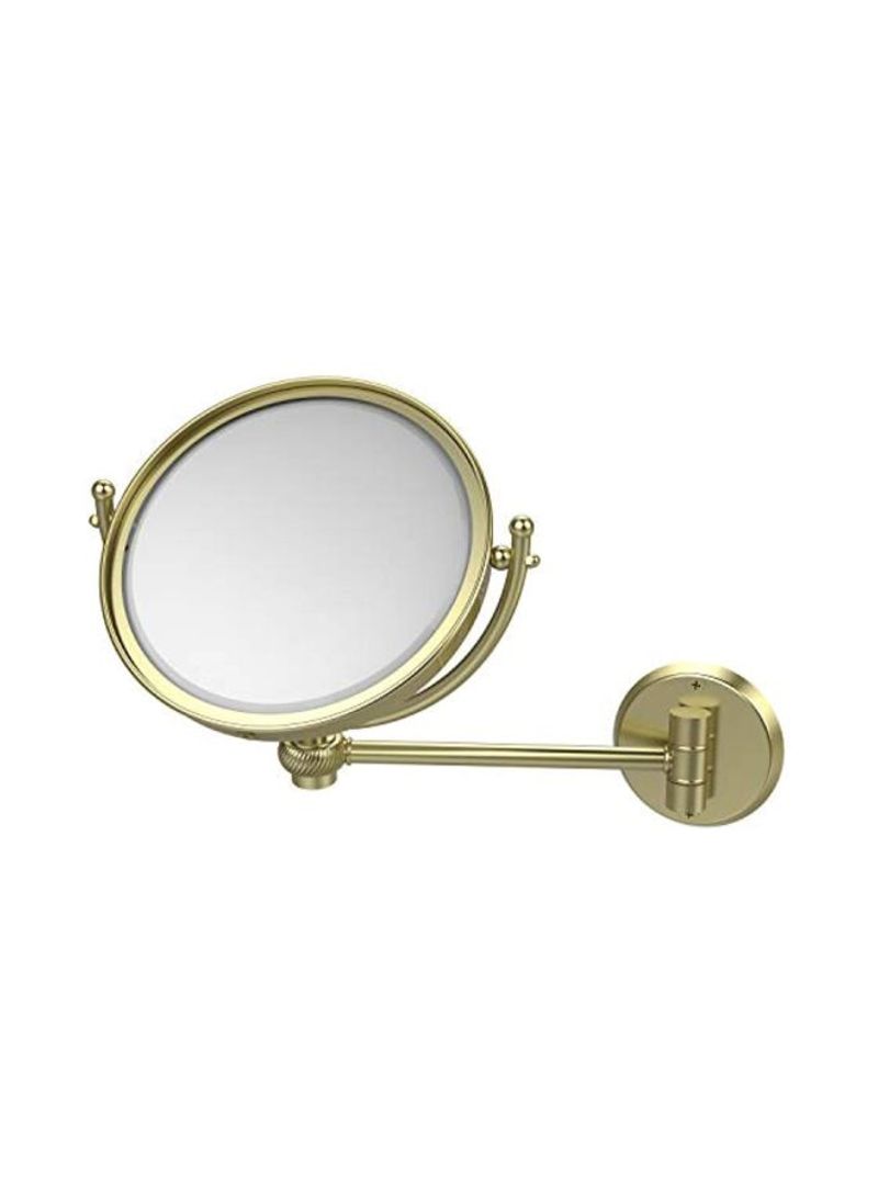 Wall Mounted Make-Up Mirror Gold/Clear 8inch