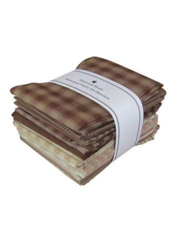 12-Piece Fat Quarter Brown/Beige 18x21inch